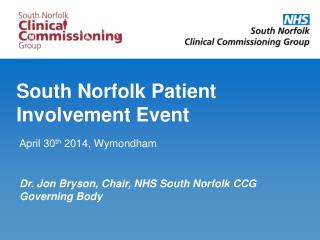 South Norfolk Patient Involvement Event