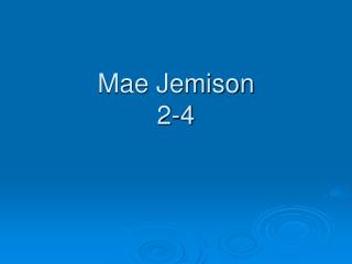 Mae Jemison 2-4