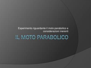 Il moto parabolico
