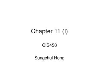 Chapter 11 (I)