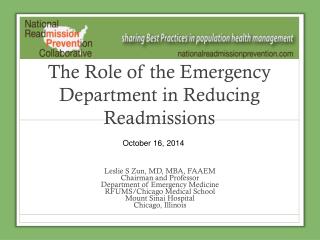 The Role of the Emergency Department in Reducing Readmissions