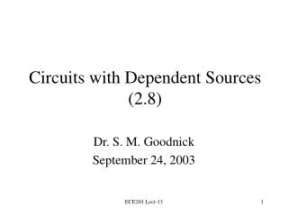 Circuits with Dependent Sources (2.8)