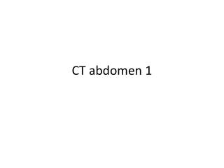 CT abdomen 1