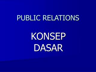 PUBLIC RELATIONS