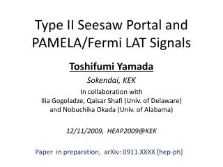 Type II Seesaw Portal and PAMELA/Fermi LAT Signals