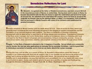 Benedictine Reflections for Lent