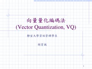 向量量化編碼法 (Vector Quantization, VQ)