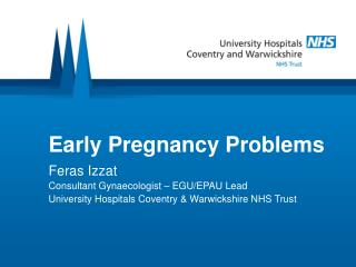 Early Pregnancy Problems