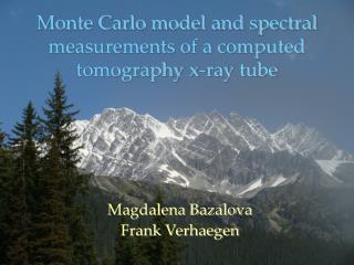 Monte Carlo model and spectral measurements of a computed tomography x-ray tube