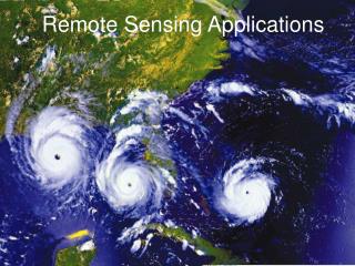 Remote Sensing Applications