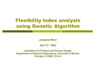 Flexibility index analysis using Genetic Algorithm