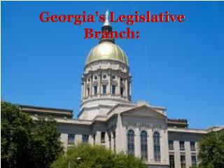 Georgia’s Legislative Branch: