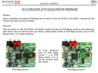 HC-6120X/6220X ACTUALIZACION DE FIRMWARE