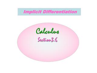 Implicit Differentiation