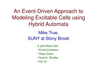 An Event-Driven Approach to Modeling Excitable Cells using Hybrid Automata