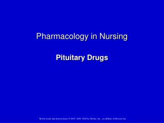 Pharmacology in Nursing Pituitary Drugs