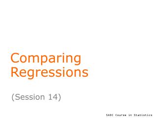 Comparing Regressions