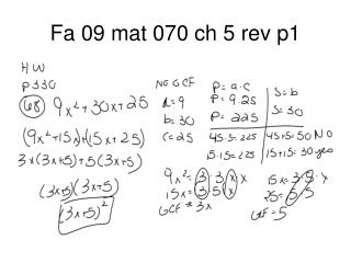 Fa 09 mat 070 ch 5 rev p1