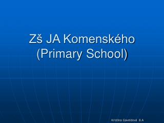 Zš JA Komenského (Primary School)