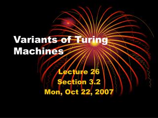 Variants of Turing Machines