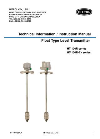 Float Type Level Transmitter