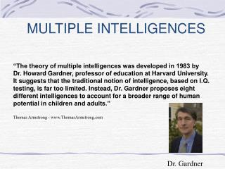 MULTIPLE INTELLIGENCES