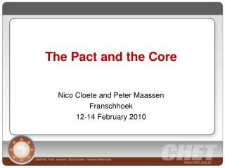 The Pact and the Core