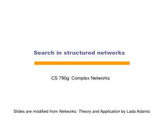 Search in structured networks