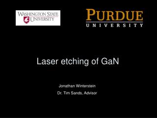 Laser etching of GaN