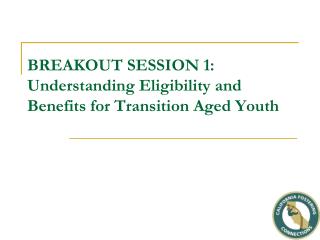 BREAKOUT SESSION 1: Understanding Eligibility and Benefits for Transition Aged Youth