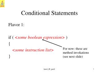 Conditional Statements