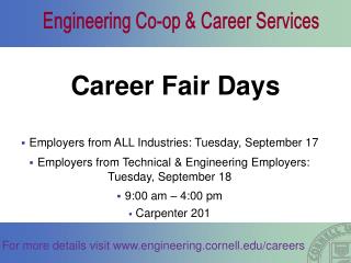 Career Fair Days