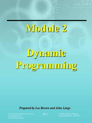 Module 2 Dynamic Programming