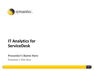 IT Analytics for ServiceDesk