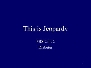 This is Jeopardy