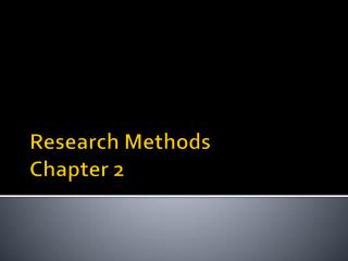 Research Methods Chapter 2