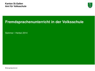 Fremdsprachenunterricht in der Volksschule