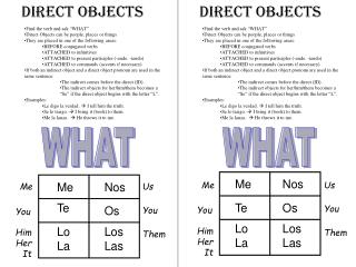 Direct Objects
