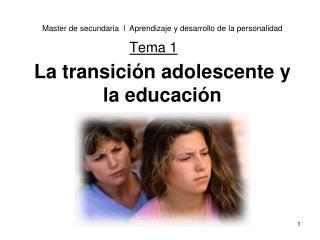 La transición adolescente y la educación