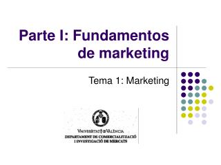 Parte I: Fundamentos de marketing