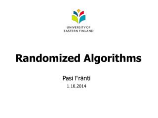 Randomized Algorithms