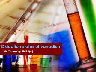 Oxidation states of vanadium