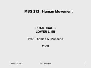 MBS 212 Human Movement