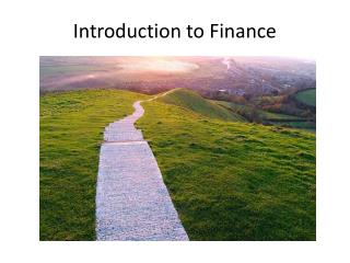 Introduction to Finance
