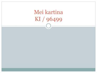 Mei kartina KI / 96499