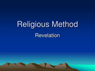 Religious Method