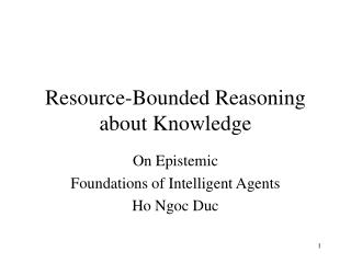 Resource-Bounded Reasoning about Knowledge