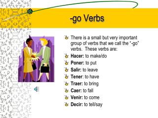 -go Verbs