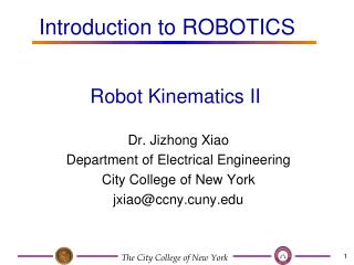 Robot Kinematics II