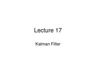 Lecture 17